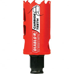 Freud - 1-3/8" Diam, 2-3/8" Cutting Depth, Hole Saw - Carbide-Tipped Saw, Toothed Edge - Exact Tooling