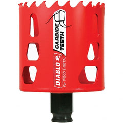 Freud - 2-5/8" Diam, 2-3/8" Cutting Depth, Hole Saw - Carbide-Tipped Saw, Toothed Edge - Exact Tooling