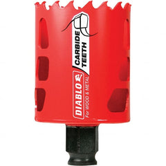 Freud - 2-1/8" Diam, 2-3/8" Cutting Depth, Hole Saw - Carbide-Tipped Saw, Toothed Edge - Exact Tooling