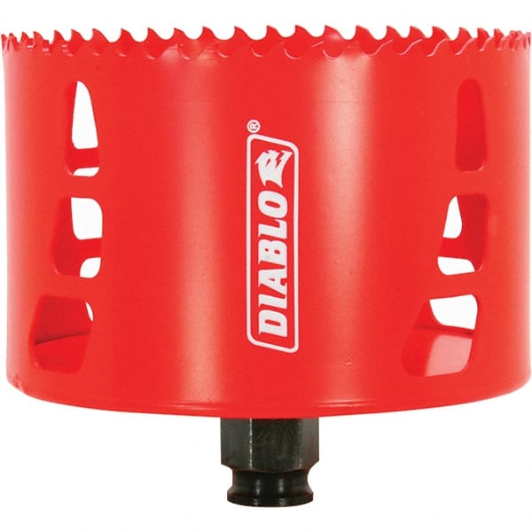 Freud - 4" Diam, 2-3/8" Cutting Depth, Hole Saw - Bi-Metal Saw, Toothed Edge - Exact Tooling