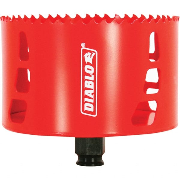 Freud - 4-1/4" Diam, 2-3/8" Cutting Depth, Hole Saw - Bi-Metal Saw, Toothed Edge - Exact Tooling