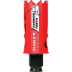 Freud - 1-1/4" Diam, 2-3/8" Cutting Depth, Hole Saw with Mandrel - Carbide-Tipped Saw, Toothed Edge - Exact Tooling