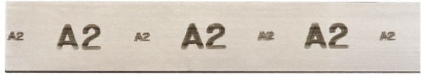 Starrett - 36 Inch Long x 2 Inch Wide x 3/16 Inch Thick, Tool Steel Air Hardening Flat Stock - + 0.25 Inch Long Tolerance, + 0.000-0.005 Inch Wide Tolerance, +/- 0.001 Inch Thickness Tolerance, +/- 0.001 Inch Square Tolerance, AISI Type A2 Air Hardening - Exact Tooling