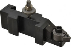 Aloris - Series CXA, #22 Turning & Boring Tool Post Holder for Carbide Triangular Inserts - 13 to 18" Lathe Swing, 2" OAH, 1-3/8" Centerline Height - Exact Tooling
