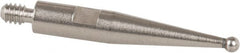 TESA Brown & Sharpe - 1mm Ball Diam, Steel, Ball Test Indicator Contact Point - 1/2" Contact Point Length, Use with Brown & Sharpe BesTest 599 Series - Exact Tooling