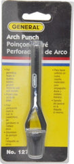 General - 1/2" Arch Punch - 4-5/8" OAL, Steel - Exact Tooling