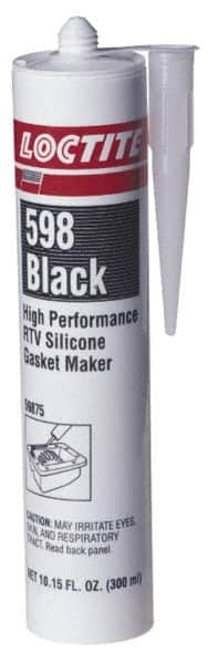 Loctite - 300ml High Performance RTV Silicone Gasket Maker - -75 to 625°F, Black, Comes in Cartridge - Exact Tooling