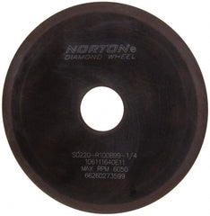 Norton - 6" Diam x 1-1/4" Hole x 1/16" Thick, 220 Grit Surface Grinding Wheel - Diamond, Type 1A1, Very Fine Grade, Resinoid Bond - Exact Tooling