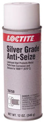 Loctite - 12 oz Aerosol High Temperature Anti-Seize Lubricant - Silver Colored, 1,600°F, Silver Colored, Water Resistant - Exact Tooling