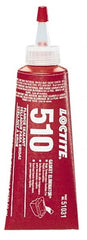 Loctite - 50ml 510 Gasket Eliminator Flange Sealant - -65 to 400°F, Red, Comes in Tube - Exact Tooling