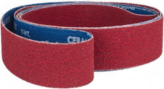 Norton - 2" Wide x 132" OAL, 36 Grit, Ceramic Abrasive Belt - Ceramic, Very Coarse, Coated, Y Weighted Cloth Backing, Series R981 - Exact Tooling