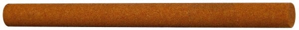 Norton - 4" Long x 3/8" Diam x 3/8" Thick, Aluminum Oxide Sharpening Stone - Round, Medium Grade - Exact Tooling