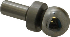 Jergens - 12.7mm Ball Diam, 6.34mm Shank Diam, Stainless Steel Checking Tooling Ball - 0.94" Ball Center to Shank Bottom, 0.4" Ball Center to Shoulder Bottom, with Shoulder, Breakaway - Exact Tooling