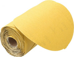 Norton - 6" Diam, 280 Grit Aluminum Oxide Adhesive PSA Disc - Very Fine Grade, Gold, C Weighted Backing, Flexible - Exact Tooling