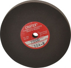 Cratex - 3" Diam x 1/4" Hole x 1/4" Thick, Surface Grinding Wheel - Silicon Carbide, Medium Grade, 7,000 Max RPM, Rubber Bond, No Recess - Exact Tooling