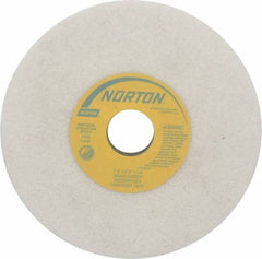 Norton - 7" Diam x 1-1/4" Hole x 1/2" Thick, G Hardness, 46 Grit Surface Grinding Wheel - Aluminum Oxide, Type 1, Coarse Grade, 3,600 Max RPM, Vitrified Bond, No Recess - Exact Tooling