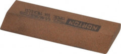 Norton - 2-1/4" Long x 7/8" Diam x 3/16" Thick, Aluminum Oxide Sharpening Stone - Round, Medium Grade - Exact Tooling