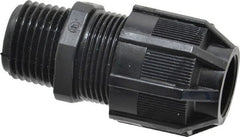 Thomas & Betts - 1/8 to 3/8" Cable Capacity, Liquidtight, Straight Strain Relief Cord Grip - 1/2 NPT Thread, 2-1/8" Long, Nylon - Exact Tooling