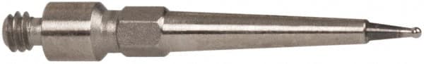 TESA Brown & Sharpe - 0.38mm Ball Diam, Carbide, Ball Test Indicator Contact Point - 1/2" Contact Point Length, Use with Brown & Sharpe BesTest 599 Series - Exact Tooling
