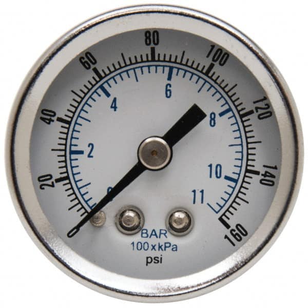Parker - FRL Pressure Gauge - 1/8" NPT & 0-160 psi - Exact Tooling