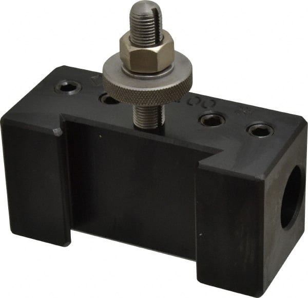 Aloris - Series CA, #100 Boring Bar Tool Post Holder - 14 to 20" Lathe Swing, 2-1/2" OAH, 1-1/4" Centerline Height - Exact Tooling