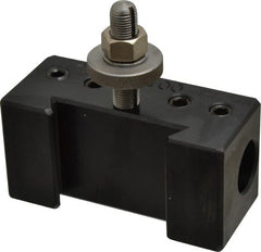 Aloris - Series CA, #100 Boring Bar Tool Post Holder - 14 to 20" Lathe Swing, 2-1/2" OAH, 1-1/4" Centerline Height - Exact Tooling