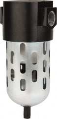 Wilkerson - 1/2" Port, 3.3" Wide, FRL Filter with Polycarbonate Bowl & Manual Drain - 150 Max psi, 125°F Max, 3.2 oz Bowl Capacity - Exact Tooling