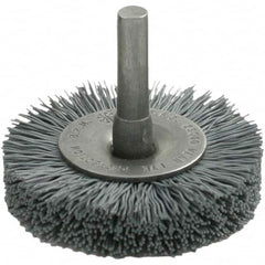 Brush Research Mfg. - 2" OD, Crimped Abrasive Nylon Wheel Brush - 1/2" Face Width, 1/2" Trim Length, 25,000 RPM - Exact Tooling