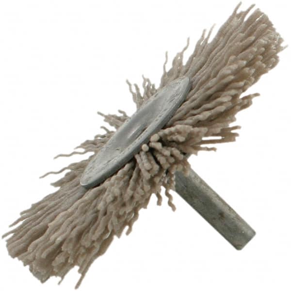 Brush Research Mfg. - 2" OD, Crimped Abrasive Nylon Wheel Brush - 1/2" Face Width, 1/2" Trim Length, 25,000 RPM - Exact Tooling