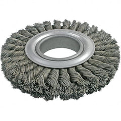 Brush Research Mfg. - 10" OD, 2" Arbor Hole, Crimped Carbon Wheel Brush - 1-3/8" Face Width, 2-1/4" Trim Length, 4,500 RPM - Exact Tooling