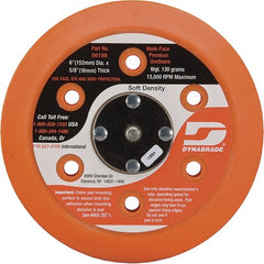 Dynabrade - 6" Diam Disc Backing Vacuum Replacement Pad - Soft Density, 13,000 RPM - Exact Tooling
