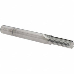 Scientific Cutting Tools - 5/16-24 Thread, 1/4" Shank Diam, Bright Coating, Solid Carbide Straight Flute Thread Mill - 3 Flutes, 2-1/2" OAL, 5/16" Min Noml Diameter - Exact Tooling