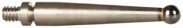Mitutoyo - 2mm Ball Diam, Carbide, Ball Test Indicator Contact Point - 0.74" Contact Point Length, Use with Mitutoyo 513 Series Dial Test Indicators - Exact Tooling