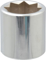 Proto - 1", 1/2" Drive, Standard Hand Socket - 8 Points, 1-3/4" OAL, Alloy Steel, Chrome Finish - Exact Tooling