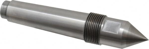 Riten - 1-1/4" Head Diam, Carbide-Tipped Steel Standard Point Solid Dead Center - 4MT Morse Taper, 1-1/4" Point Diam, 2" Point Length, 2-29/32" OAL - Exact Tooling