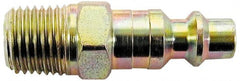 Coilhose Pneumatics - 1/2 Male NPT Industrial Pneumatic Hose Connector - Plated Steel, 3/8" Body Diam - Exact Tooling