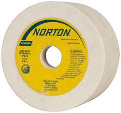 Norton - 4" Diam, 20mm Hole Size, 2" Overall Thickness, 80 Grit, Type 6 Tool & Cutter Grinding Wheel - Medium Grade, Aluminum Oxide, J Hardness, Vitrified Bond, 5,730 RPM - Exact Tooling