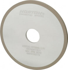 Norton - 6" Diam x 1-1/4" Hole x 1/4" Thick, 320 Grit Surface Grinding Wheel - Diamond, Type 1A1, Extra Fine Grade, Resinoid Bond - Exact Tooling