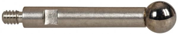 TESA Brown & Sharpe - 3mm Ball Diam, Carbide, Ball Test Indicator Contact Point - 1/2" Contact Point Length, Use with Brown & Sharpe TESATAST Dial Test Indicators - Exact Tooling