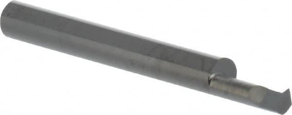 Scientific Cutting Tools - 1/2" Cutting Depth, 18 to 56 TPI, 0.18" Diam, Internal Thread, Solid Carbide, Single Point Threading Bar - Bright Finish, 2-1/2" OAL, 1/4" Shank Diam, 0.04" Projection from Edge, 60° Profile Angle - Exact Tooling