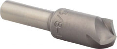 M.A. Ford - 3/8" Head Diam, 1/4" Shank Diam, 3 Flute 120° High Speed Steel Countersink - Exact Tooling