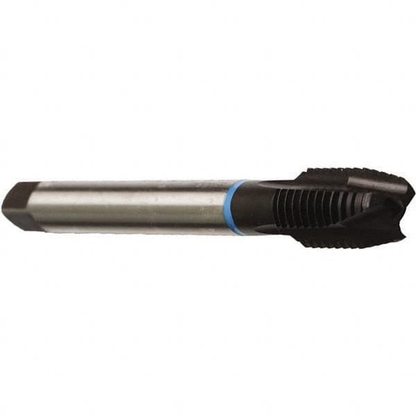 Emuge - 9/16-18 UNF, 3 Flute, Nitride Finish, Cobalt Spiral Point Tap - Plug Chamfer, Right Hand Thread, 3-19/32" OAL, 0.866" Thread Length, 0.429" Shank Diam, 2B Class of Fit, Series Rekord B - Exact Tooling