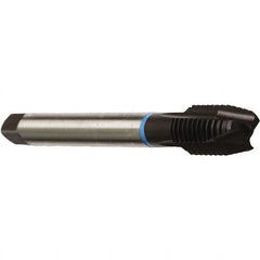 Emuge - 5/8-11 UNC, 3 Flute, Nitride Finish, Cobalt Spiral Point Tap - Plug Chamfer, Right Hand Thread, 3-13/16" OAL, 1-1/16" Thread Length, 0.48" Shank Diam, 3B Class of Fit, Series Rekord B - Exact Tooling