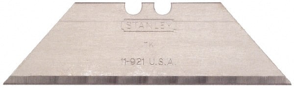 Stanley - 400 Piece Carbon Steel Utility Knife Blade - 2-7/16" OAL, 0.024" Blade Thickness - Exact Tooling