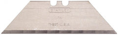 Stanley - 400 Piece Carbon Steel Utility Knife Blade - 2-7/16" OAL, 0.024" Blade Thickness - Exact Tooling