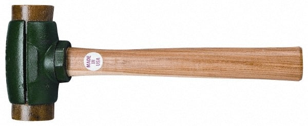 Garland - 2-1/4 Lb Head 1-1/4" Face Copper Split Head Hammer - Wood Handle - Exact Tooling