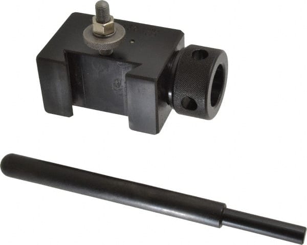 Aloris - Series CXA, #5C 5C Collet Tool Post Holder - 13 to 18" Lathe Swing, 2" OAH, 1" Centerline Height - Exact Tooling