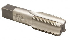 Reiff & Nestor - 1/8-27 NPSF Thread, 4 Flute Standard Pipe Tap - 2-1/8" OAL, 3/4" Thread Length, 7/16" Shank Diam, Bright Finish, High Speed Steel - Exact Tooling