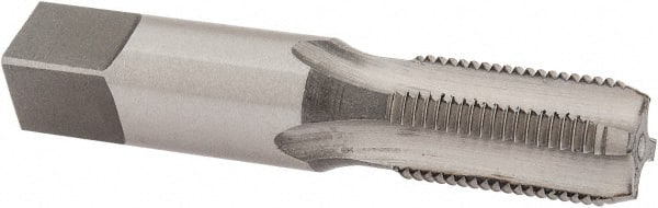 Reiff & Nestor - 1/8-27 NPS Thread, 4 Flute Standard Pipe Tap - 2-1/8" OAL, 3/4" Thread Length, 7/16" Shank Diam, Bright Finish, High Speed Steel - Exact Tooling