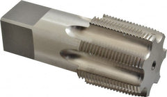Reiff & Nestor - 1-1/2 - 11-1/2 NPT Thread, 7 Flute Standard Pipe Tap - 4-1/4" OAL, 1-3/4" Thread Length, 1-1/2" Shank Diam, Bright Finish, High Speed Steel - Exact Tooling